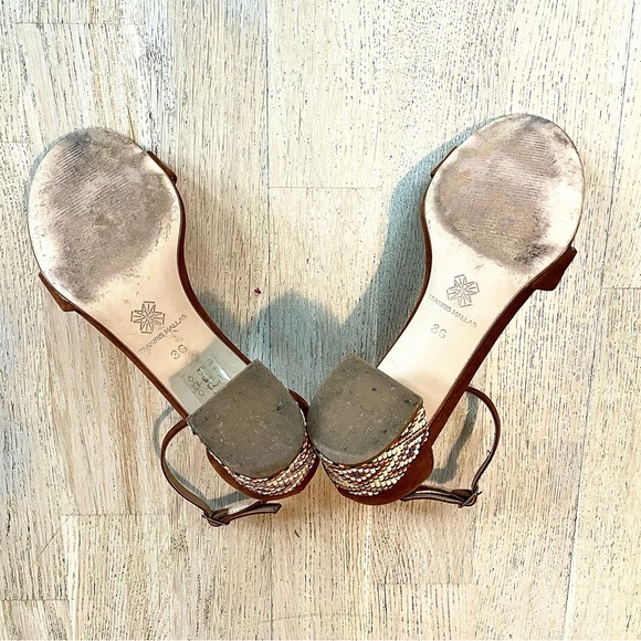 🇬🇷 Tsakiris Mallas Exe Block Heel Sandals 36 (Made in Greece) - Picture 3 of 6